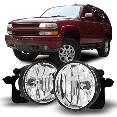 Imagem de Substituição CPW para [2004-2006 Chevy Suburban 1500 Z71] [2003 2004 2005 2006 Chevy Tahoe Z71] par de luzes de neblina para direção de para-choque de lente transparente