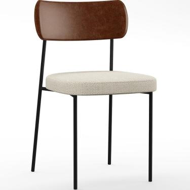 Imagem de Cadeira Para Sala De Jantar Melina L02 Marrom Champagne