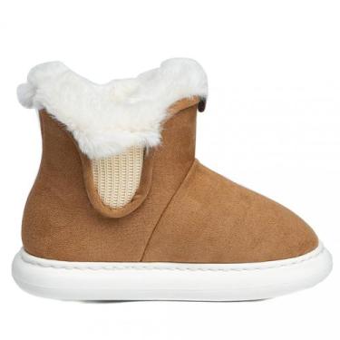 Imagem de Pantufa Bota Feminina Flowfa Emma, Caramelo, 37/38