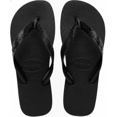 Imagem de Chinelo Top Unissex, Preto, Borracha, Design Clássico, Confortável para Uso Diário, Sandália de Dedo