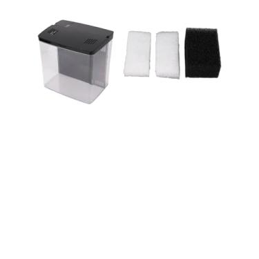 Imagem de Naroote Kit de Aquário LED Inteligente para Tanque de Peixes Pequeno Com de Filtragem Silencioso, 5 Modos de Iluminação, Tanque Acrílico Compacto para Decoração de Mesa de Sala (Preto)