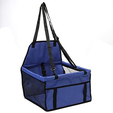 Imagem de Cadeira Elevada para Cão Cesto de Viagem Pet com Cinto Seguro e Protetor Banco Traseiro Design Malha Respirável Cintos Ajustáveis Plegáveis em Tela Oxford 600D Pets Pequenos Médios Cães Gatos