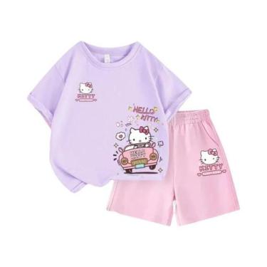 Imagem de Conjunto De Roupas De Algodão Para Meninas Bebês Sanrio Hello Kitty Co