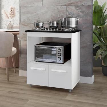 Imagem de Balcão para cooktop elisa 5 bocas - branco - Moblis