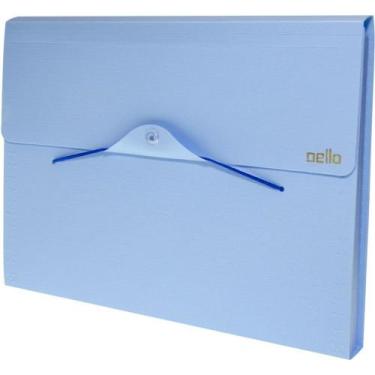 Imagem de Pasta Sanfonada Plástica A4 12div.Linho Serena Azul - Dello