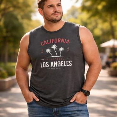 Imagem de Regata Plus Size Masculina Estampada 1000075050 Malwee Wee, Cinza, P