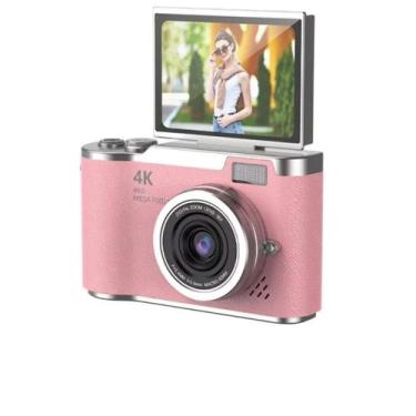 Imagem de Câmera Digital 4K HD Portátil com Tela Giratória Flip 2.4" Zoom 8X Gra
