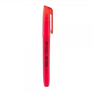 Imagem de Marca Texto Escolar Fluorescente Brw Vermelho com Ponta Chanfrada 4