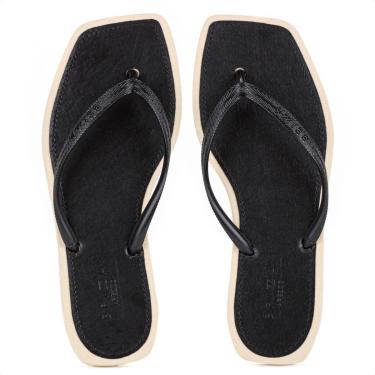 Imagem de Chinelo Brizza Arezzo Square Bicolor Preto e Off White - Feminino-Feminino