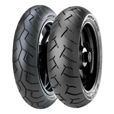 Imagem de Par Pneu Pirelli 120 70 R14 e 100 80 R14 Moto Diablo Scooter