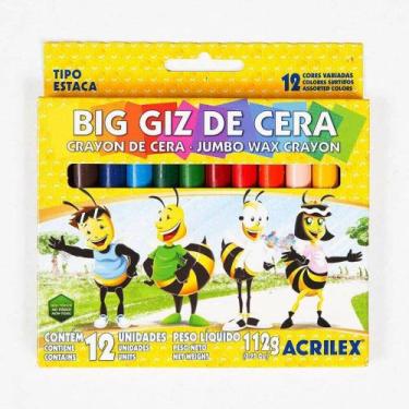 Imagem de Giz De Cera Big Com 12 Cores Acrilex