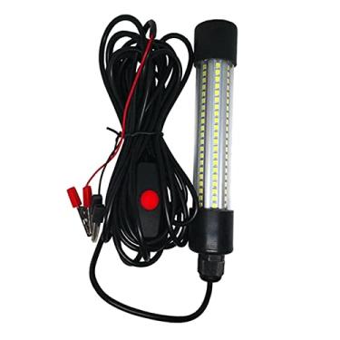 Imagem de Simhoa Luz de pesca ultrarbrilhante 1900 lúmens 12v subaquática de LED de pesca - poderosa atrair pescar peixes lâmpada fresca e água salgada submersível luzes de pesca - verde