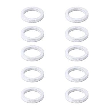 Imagem de #N/A 10 peças arruelas espaçadoras de liga de bicicleta para fone de ouvido haste corrente