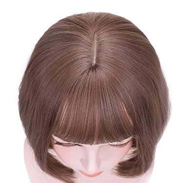 Imagem de Perucas JAMBHALA curtas retas para mulheres peruca sintética de cabelo macio natural para dia/festa/cosplay 11 polegadas