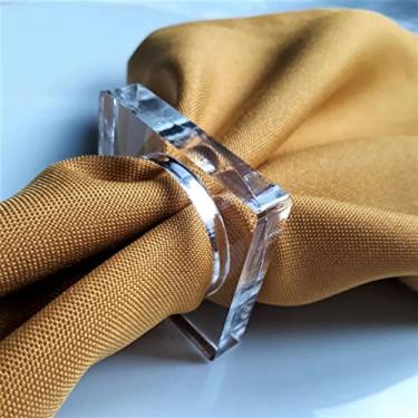 Imagem de Kit 6 Anéis Porta Guardanapo Acrílico Moderno Redondo - Fábrica de Utilidades