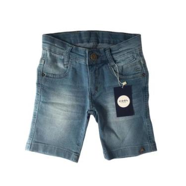 Imagem de Bermuda Jeans Infantil Meninos Com Regulagem De 4 A 8 Anos Pronta Entr