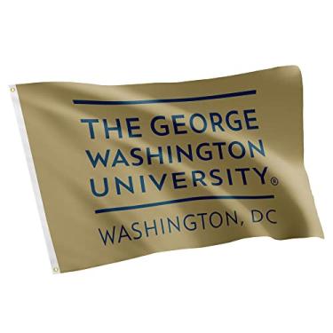 Imagem de Desert Cactus Bandeira George Washington University 100% poliéster para ambientes internos e externos 1,5 m x 1,5 m (bandeira 4)