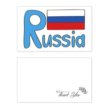 Imagem de Bandeira nacional da Rússia padrão azul cartão de agradecimento aniversário aniversário saudação casamento agradecimento