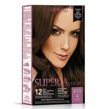 Imagem de Kit Banho De Brilho Amend Supéria Color, 100g, Sem Amônia, Condiciona Os Fios Realçando A Cor, Brilho Intenso E Vitalidade Aos Cabelos, Sem Amônia E Sem Oxidantes (610 Louro Avelã)