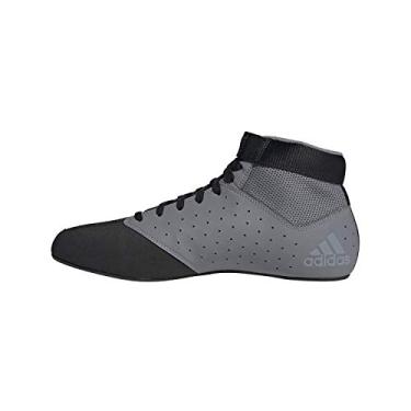 Imagem de adidas Sapato de Luta Livre Masculino Mat Hog 2.0, Cinza/Preto/Branco, 4