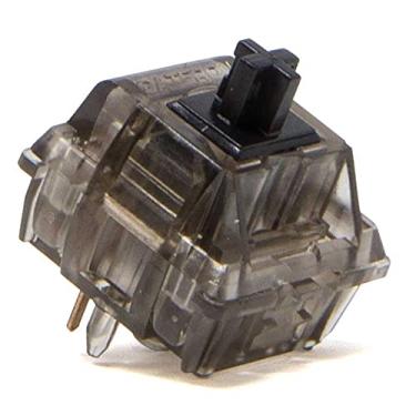 Imagem de GATERON Ink V2 Interruptores de teclado pretos silenciosos, 5 pinos linear RGB Smokey para teclado mecânico MX para jogos (35 peças, preto silencioso)