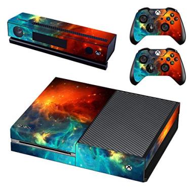 Imagem de SKINOWN Adesivo de pele nebular cósmica vinil decalque capa para console Xbox One (XB1) e 2 controles com 1 película Kinect