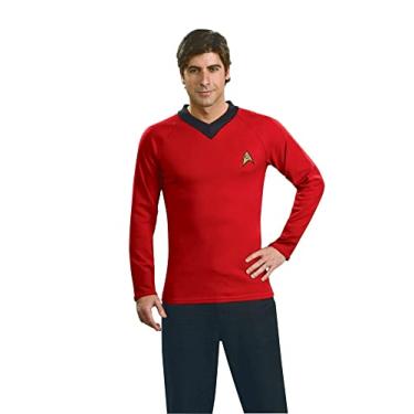 Imagem de Rubie's Camiseta clássica de fantasia adulta de luxo de Star Trek Scotty, Vermelho, GG