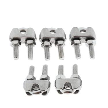 Imagem de 5 peças de grampos de sela em forma de U de aço inoxidável clipes de cabo para corda de fio | corrosão, | Rigging, sistemas de guardrail, cargas | Uso interno/externo | Tamanhos M3-M6-5 mm
