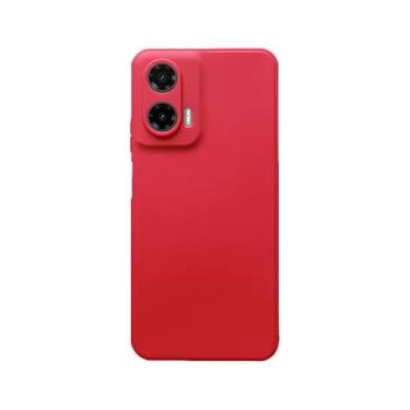 Imagem de GR Global Revolution, Capa Capinha Aveludada Anti Impacto Para Motorola Moto G35 Cor:Vermelho