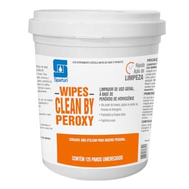 Imagem de Spartan Wipes Clean by Peroxy 150 Unidades - Pano Umedecido Desinfetante Multiuso