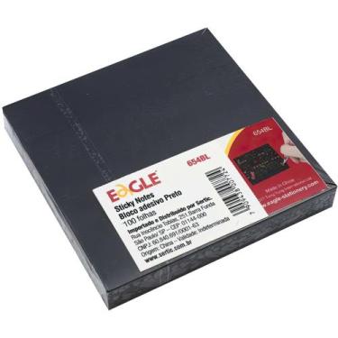 Imagem de Bloco de Recado Adesivo Sticky Notes Eagle Preto 73mmx73mm 100fls