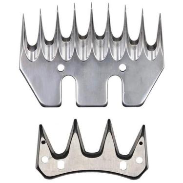 Imagem de Kit Lâmina 9 Dentes Reta para Tosquiadeira Carneiro KaQi