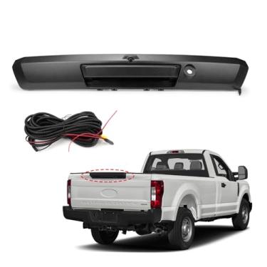 Imagem de FEXON Alça traseira com câmera traseira compatível com Ford F250 F350 F450 2017-2022 Super Duty sem botão de liberação HC3Z-9943400-NB