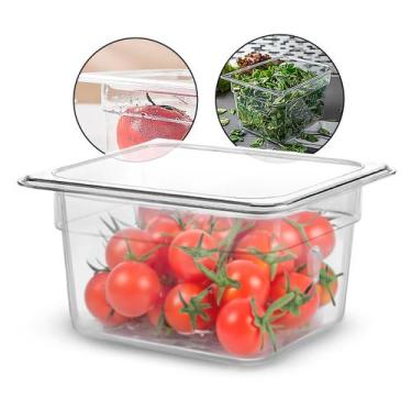 Imagem de Cuba Gastronomica Sem Tampa Gn Buffet Acrilico 1/6 100mm  - Triboshop