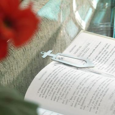 Imagem de Marcador de Página/Livros em Inox - Cruz - Maxx Diamond