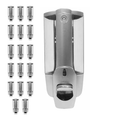 Imagem de Dispenser Sabonete Liquido Kit 17 Unidades Shampoo Banheiro Lavabo Hot
