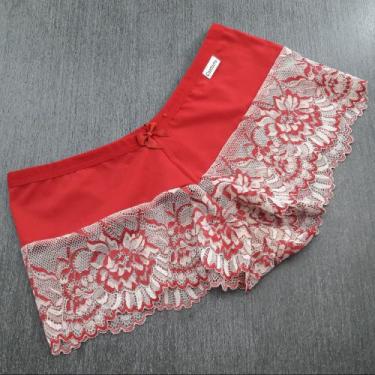 Imagem de Calcinha calesson shortinho com renda duas cores - Attirance, Rubi, Ch