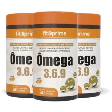 Imagem de Kit 3x Ômega 3 6 9 Peixe, Linhaça, Borragem 1000mg 60 Cápsulas