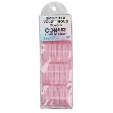Imagem de Conair Suave E Volumoso, Rolos de Cachos Autoaderentes, Extragrande, Rosa - 4 Unidades