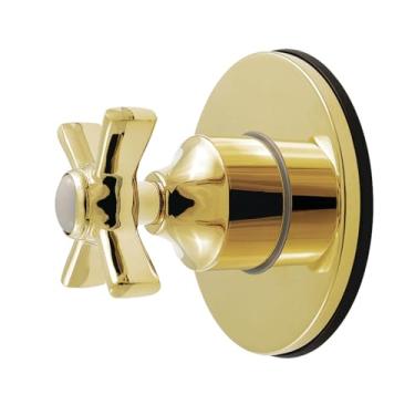 Imagem de Kingston Brass KS4032ZX Válvula de desvio de seis vias de manípulo único Millennium com kit de acabamento, latão polido