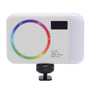 Imagem de Luz de Vídeo RGB, Painel de Luz de Câmera LED Portátil, Luz de Bolso Colorida de 360° para Fotografia, 2500-9000K, 3000mAh Recarregável, para Vlogging, Fotografia, Transmissão Ao
