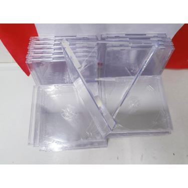 Imagem de Estojo Box Cd Acrílico Cristal DUPLA 10 PEÇAS