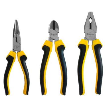 Imagem de Kit Alicates Hobby Polido 3Und Cabo Antideslizante Aço Carbono Fertak