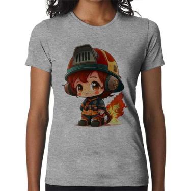 Imagem de Baby Look Bombeiro Mirim - Foca na Moda, Cinza, GGG