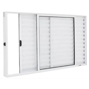 Imagem de VENEZIANA 3 FOLHAS L-20mm S/ GRADE BRANCO - Inove Esquadrias