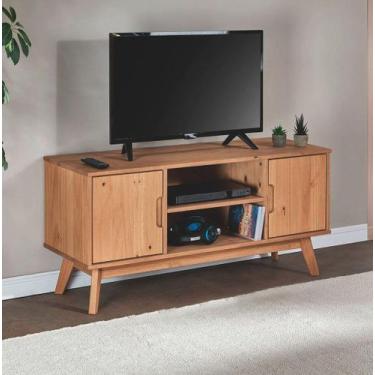 Imagem de Rack TV Bancada 40 Polegadas Madeira 2 Portas 2 Nichos Tivoli - IDIMEX