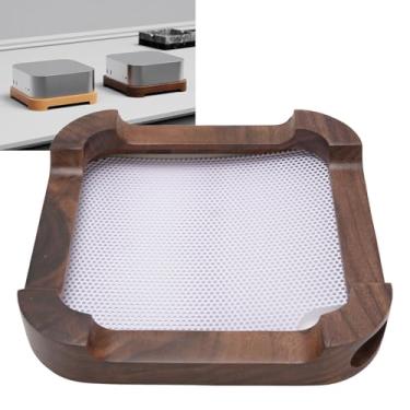 Imagem de Base de Madeira Base para M4, Suporte de Suporte para Desktop Com Rede à Prova de Poeira para Resfriamento de Dissipação de Calor, Acessórios de Suporte para Desktop M4 (Noz)