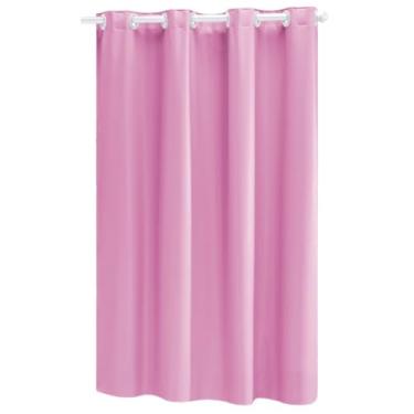 Imagem de Cortina Blackout PVC (Plástico) com UMA FOLHA Corta Luz 100% 1,00M x 90CM com Ilhós (ROSA)