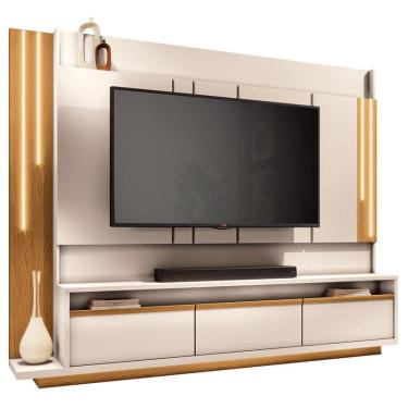 Imagem de Estante Home Theater Montane Off White Cinamomo - hb Móveis
