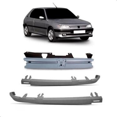 Imagem de Grade para Peugeot 306 Ano 1993 a 1997 Com Par Frisos Farol - SP ACESS
